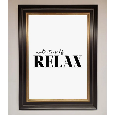 Not to Self Motivational quote Framed Wall Art - B0 (100 x 141 cm) / Black Gold - Framed Print