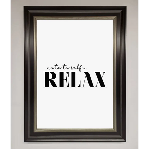 Not to Self Motivational quote Framed Wall Art - B0 (100 x 141 cm) / Black Silver - Framed Print