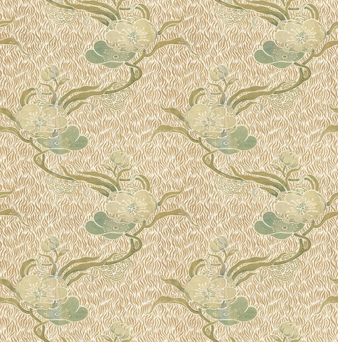 Nouveau Blossom - Gold - Wallpaper