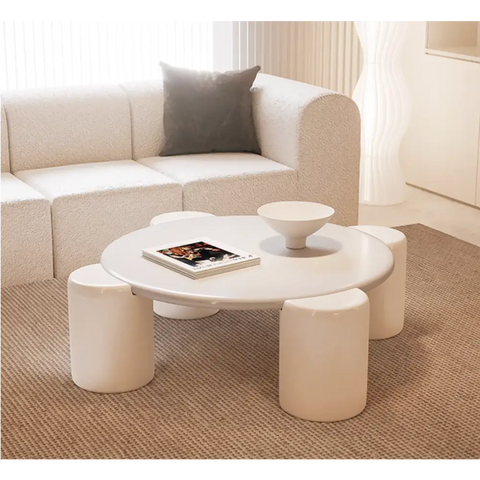 Nova Flower Nesting Coffee Table, White｜ DC Concept