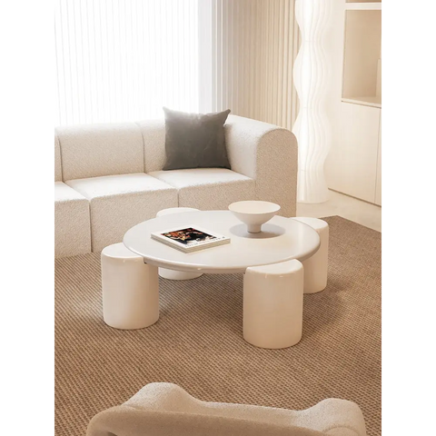 Nova Flower Nesting Coffee Table, White｜ DC Concept