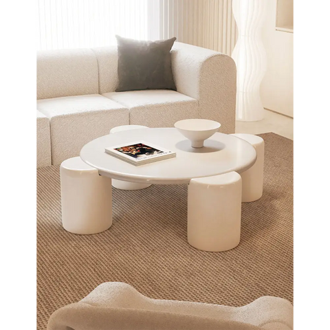 Nova Flower Nesting Coffee Table, White｜ DC Concept