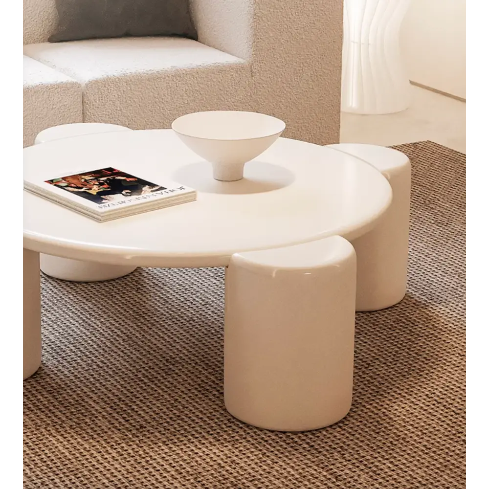 Nova Flower Nesting Coffee Table, White｜ DC Concept