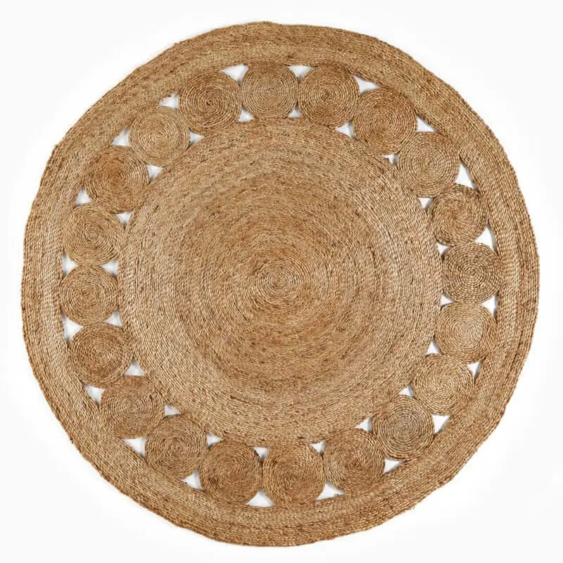 Nova Natural Circle Rug – Handwoven Round Jute Rug - Ø 120 cm - Rugs