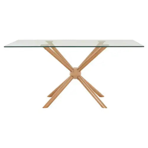 Novo Rectangular Rose Gold Dining Table
