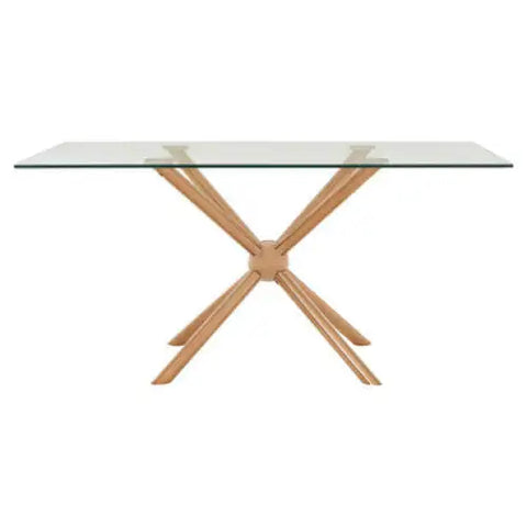 Novo Rectangular Rose Gold Dining Table