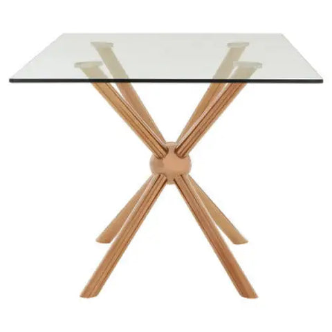Novo Rectangular Rose Gold Dining Table