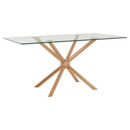 Novo Rectangular Rose Gold Dining Table