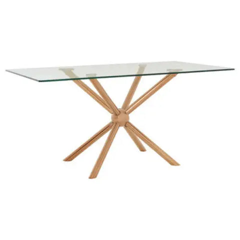 Novo Rectangular Rose Gold Dining Table