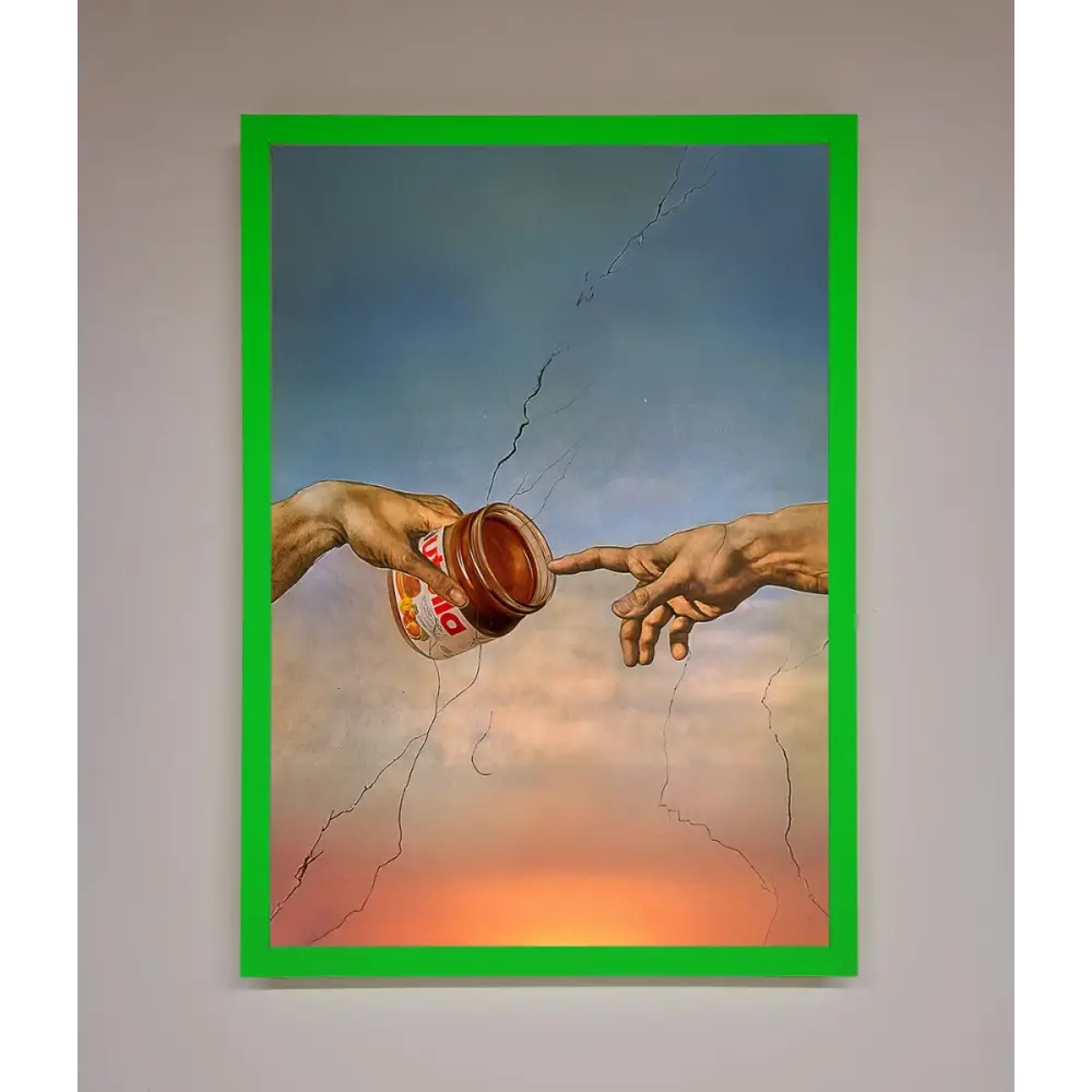 Nutella Of Creation Framed Poster - B0 (100 x 141 cm) / Neon Dark Green - Framed Print