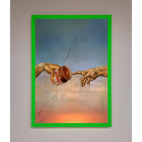 Nutella Of Creation Framed Poster - B0 (100 x 141 cm) / Neon Dark Green - Framed Print