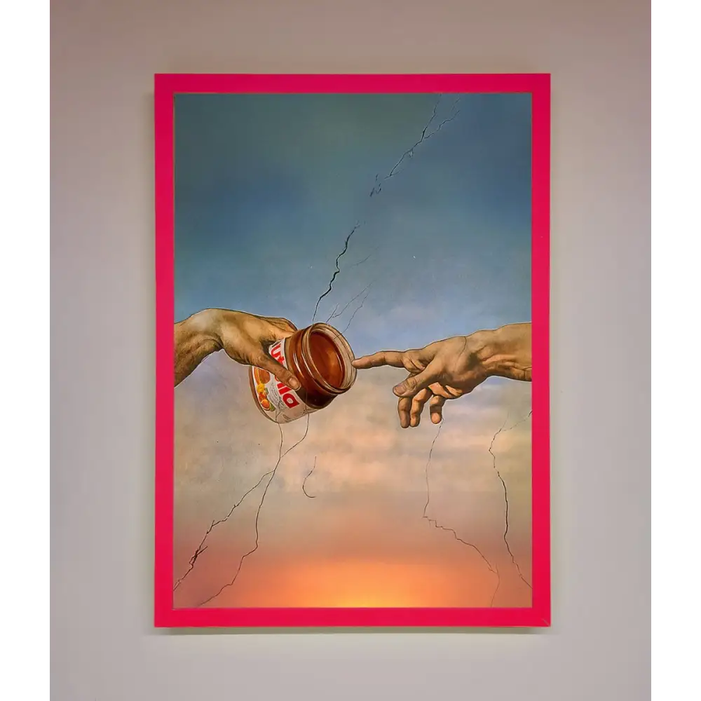 Nutella Of Creation Framed Poster - B0 (100 x 141 cm) / Neon Pink - Framed Print
