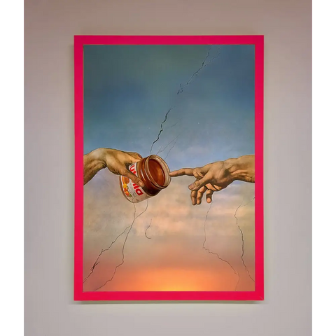 Nutella Of Creation Framed Poster - B0 (100 x 141 cm) / Neon Pink - Framed Print