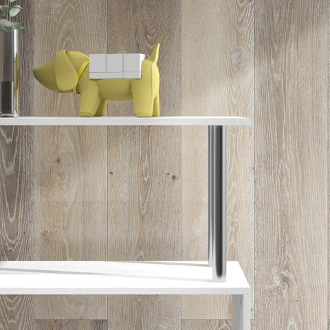 HOMCOM S Shape Bookcase, 5 Tiers Bookshelf, Modern Freestanding Storage Shelf for Home Office, Study, Living Room, 80 x 30 x 145cm, White