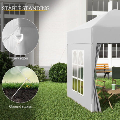 Outsunny Pop Up Gazebo Canopy, size (2 x2m)-White