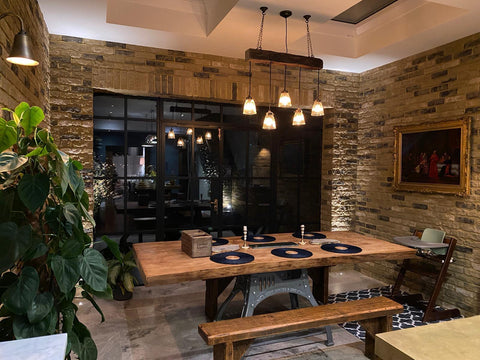 Oak Beam Chandelier | Rustic Kitchen Island & Dining Lighting UK