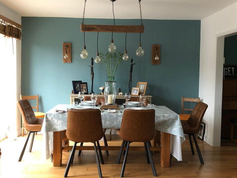 Oak Beam Chandelier | Rustic Kitchen Island & Dining Lighting UK