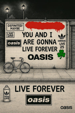 Live Forever - Oasis Inspired Graffiti Poster