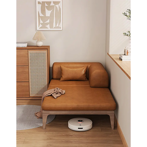 Ocampo Single Seater Corner Sofa Bed Faux Leather - chair bed