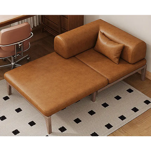 Ocampo Single Seater Corner Sofa Bed Faux Leather - chair bed