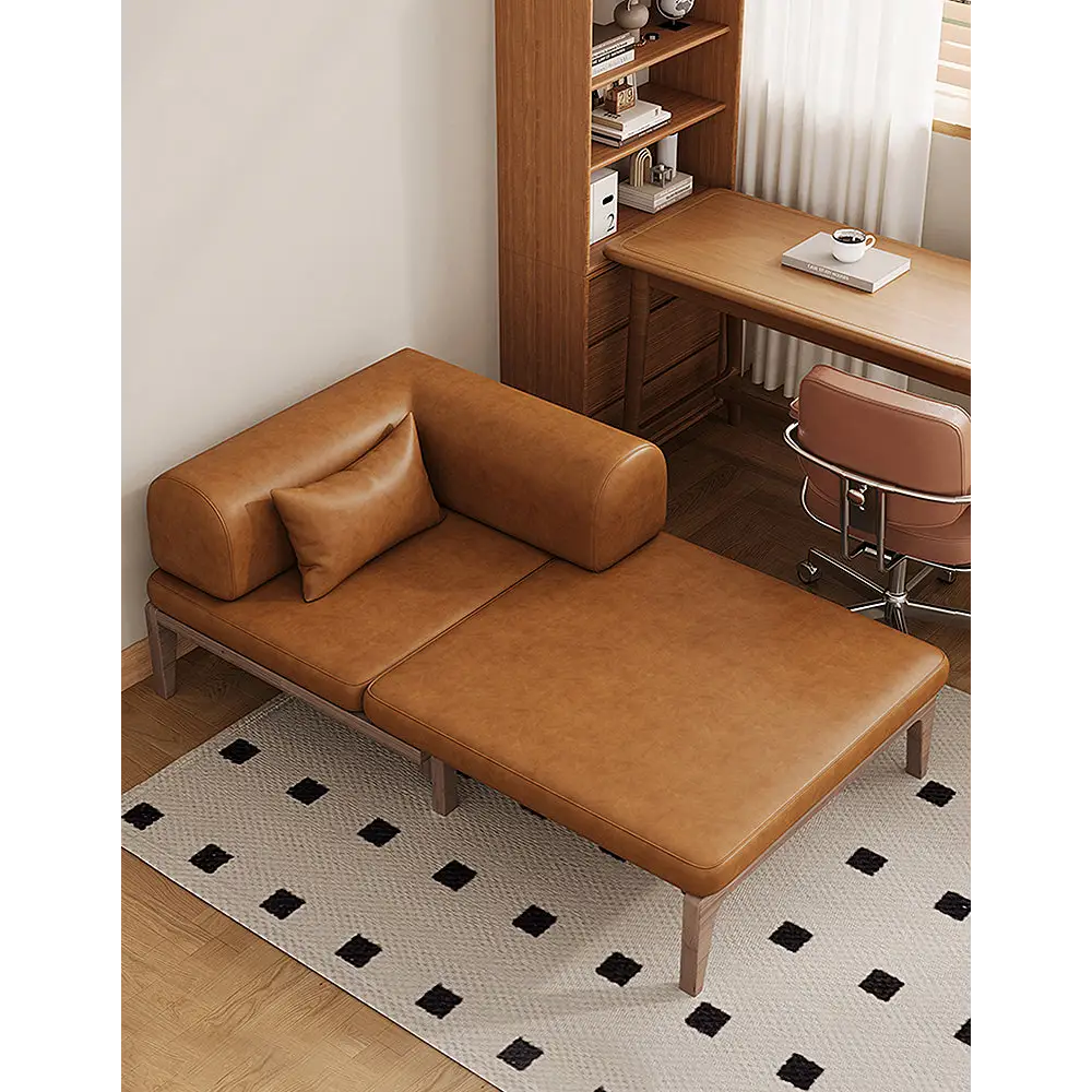 Ocampo Single Seater Corner Sofa Bed Faux Leather - chair bed