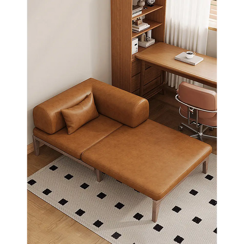 Ocampo Single Seater Corner Sofa Bed Faux Leather - chair bed