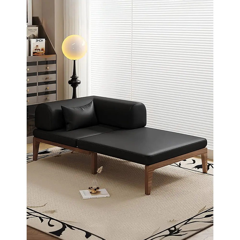 Ocampo Single Seater Corner Sofa Bed Faux Leather - chair bed