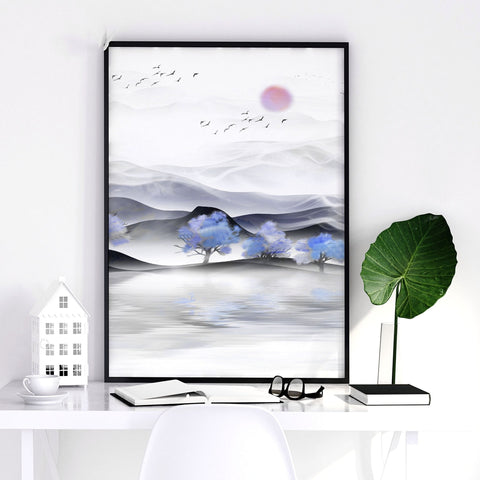 Office wall decorations | set of 3 framed wall art prints