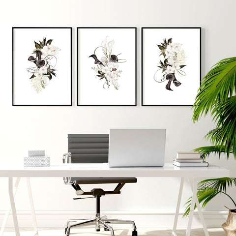 Office Wall Decoration Ideas | Set of 3 wall art prints