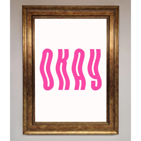 Okay Framed Poster - B0 (100 x 141 cm) / Bronze - Framed Print