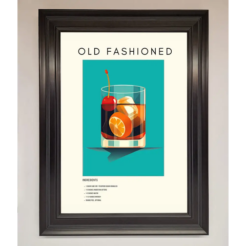 Old Fashioned Framed Print - A1 (59.4 x 84.1 cm) / Matt Black - Framed Print