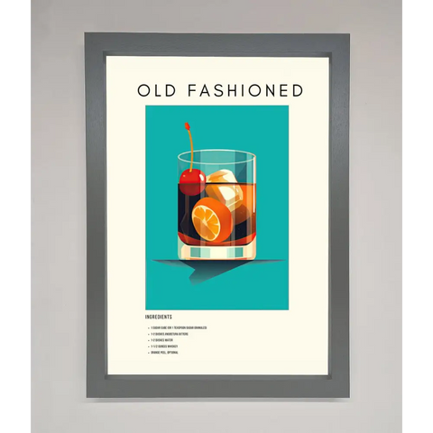 Old Fashioned Framed Print - A3 (29.7 x 42 cm) / Dark Grey - Framed Print