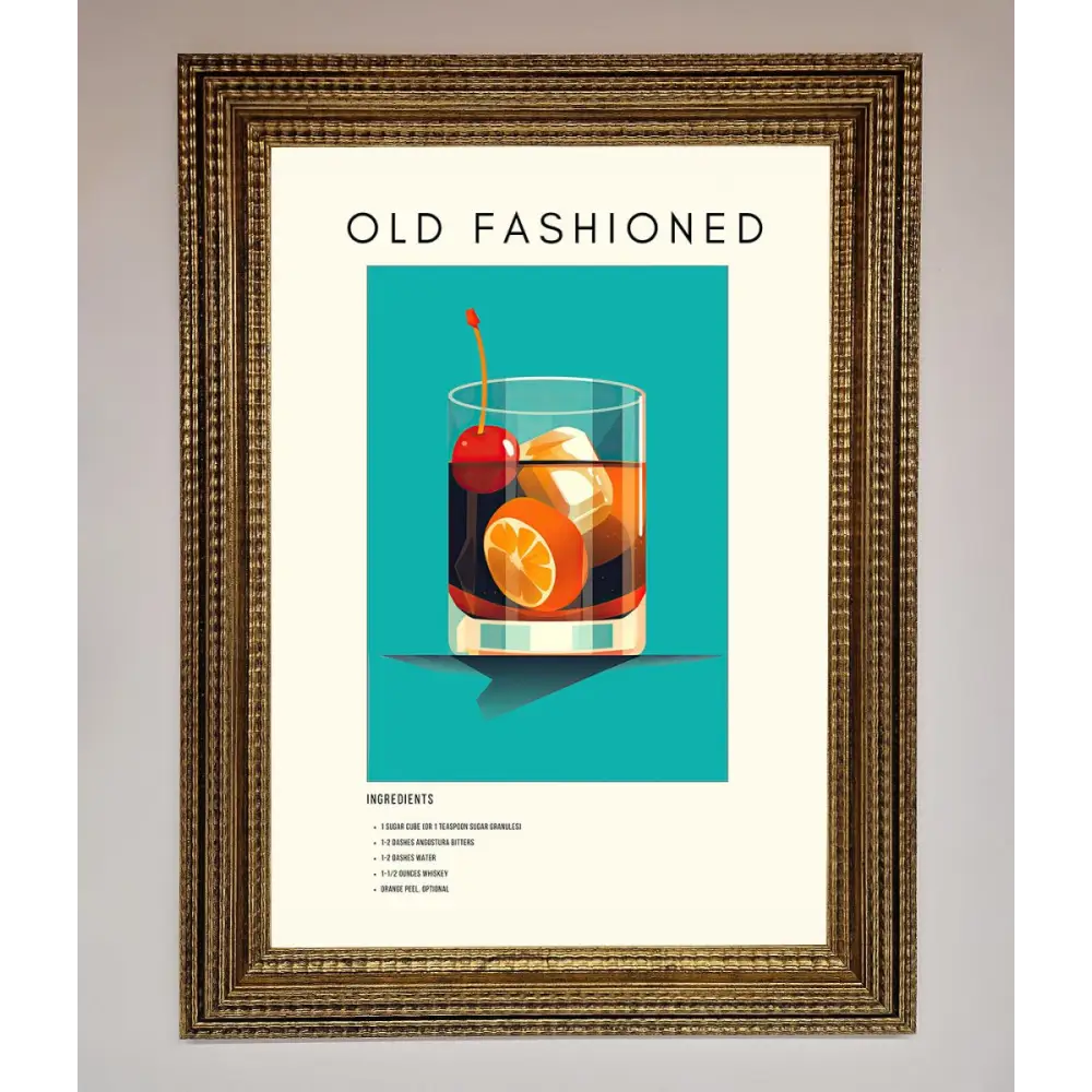 Old Fashioned Framed Print - A3 (29.7 x 42 cm) / Ornate Gold - Framed Print
