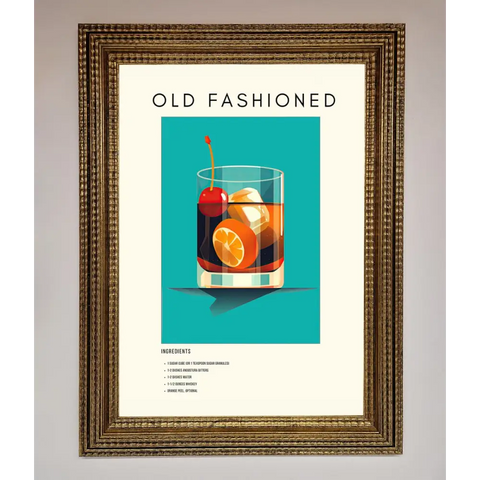 Old Fashioned Framed Print - A3 (29.7 x 42 cm) / Ornate Gold - Framed Print