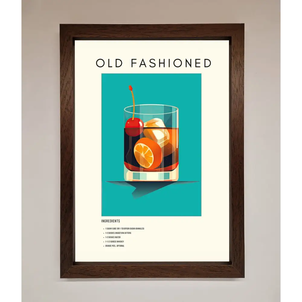 Old Fashioned Framed Print - A3 (29.7 x 42 cm) / Walnut - Framed Print