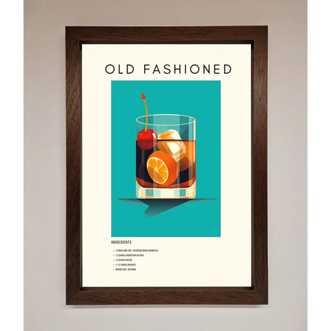 Old Fashioned Framed Print - A3 (29.7 x 42 cm) / Walnut - Framed Print