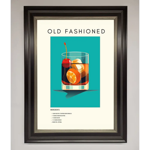 Old Fashioned Framed Print - B0 (100 x 141 cm) / Black Silver - Framed Print