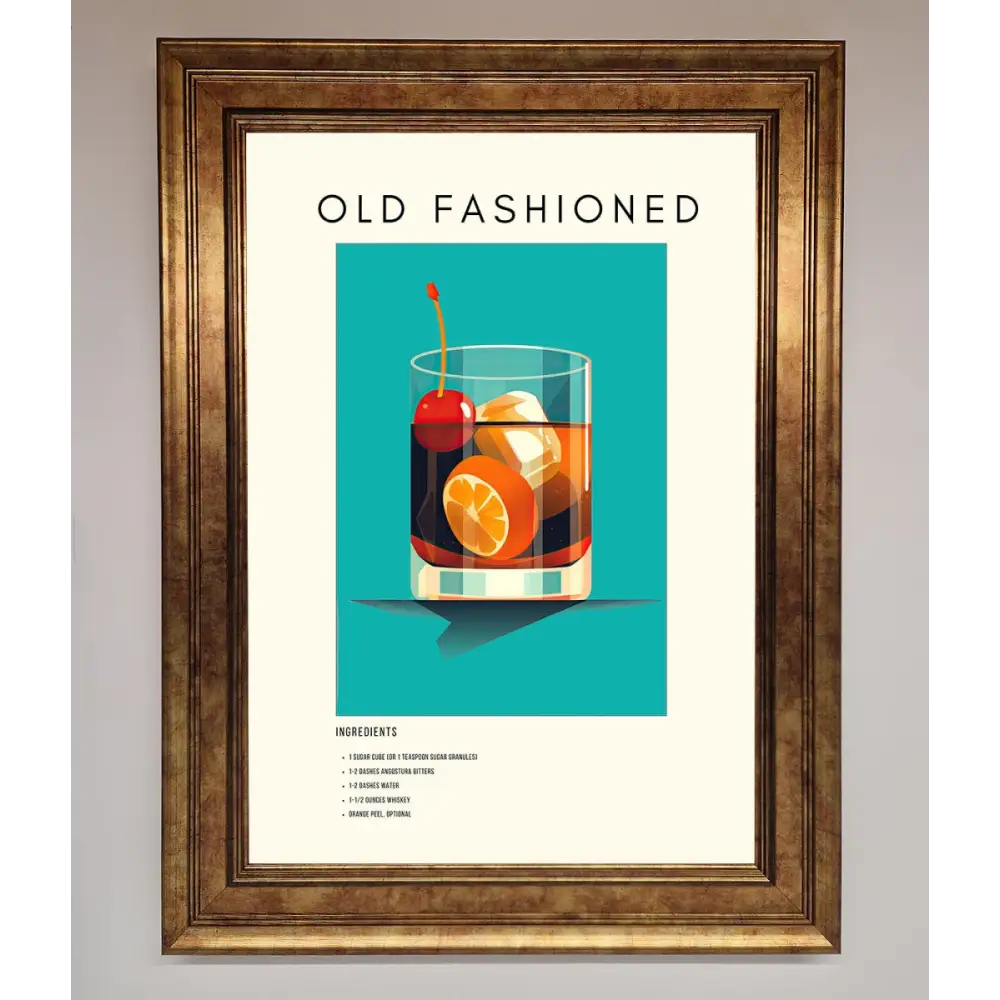 Old Fashioned Framed Print - B0 (100 x 141 cm) / Bronze - Framed Print