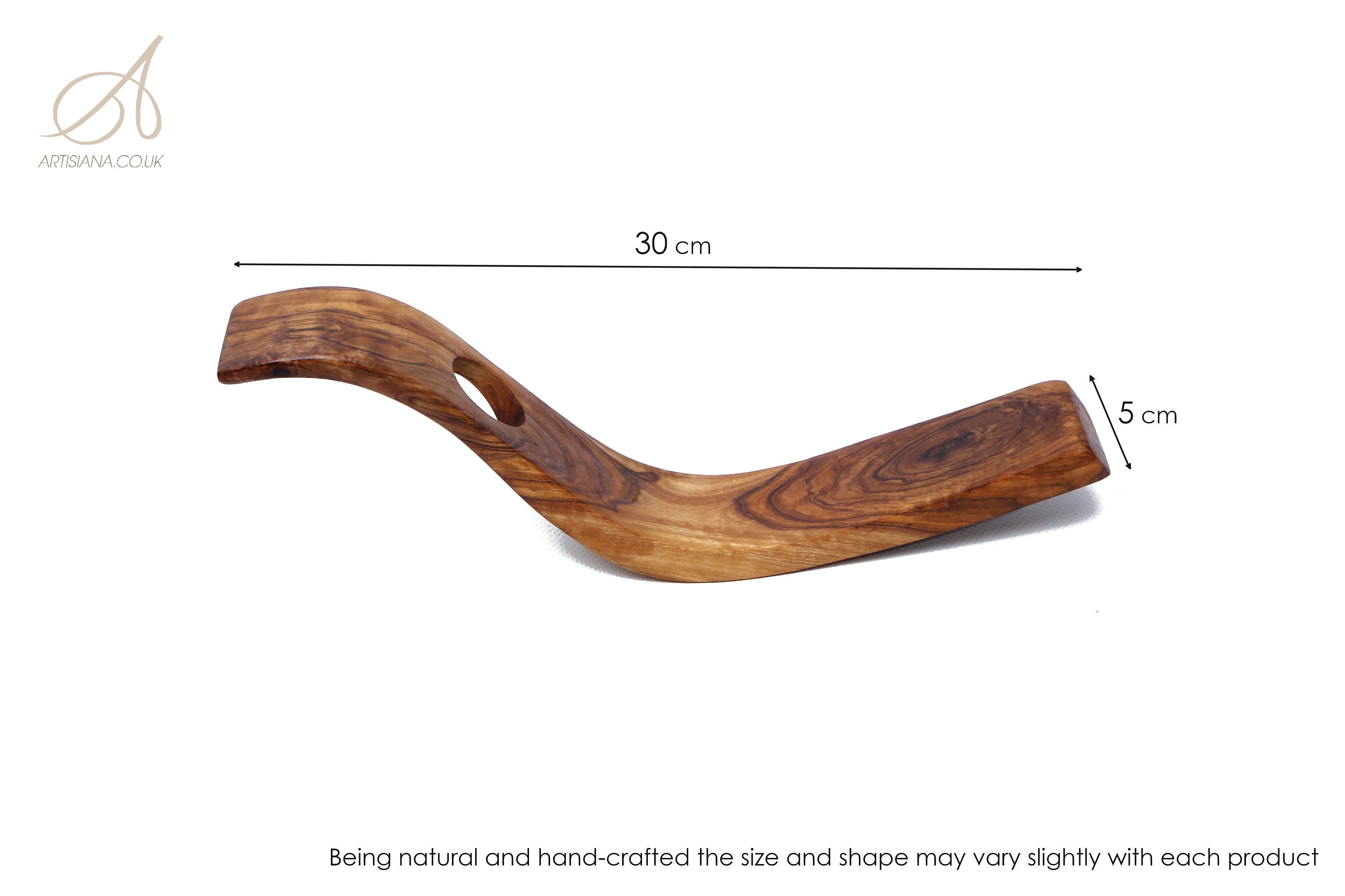 Handcrafted olive wood bottle holder with smooth natural finish and rich brown tones perfect as a gift or barware accessory