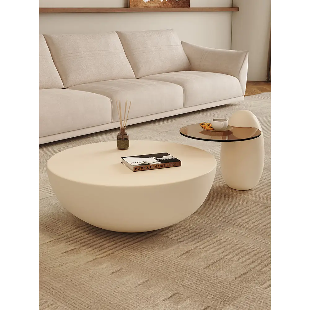 Oliver Marble Coffee Table, White｜ DC Concept