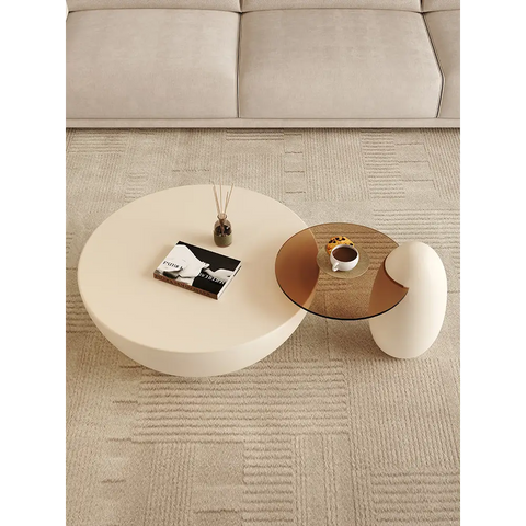 Oliver Marble Coffee Table, White｜ DC Concept