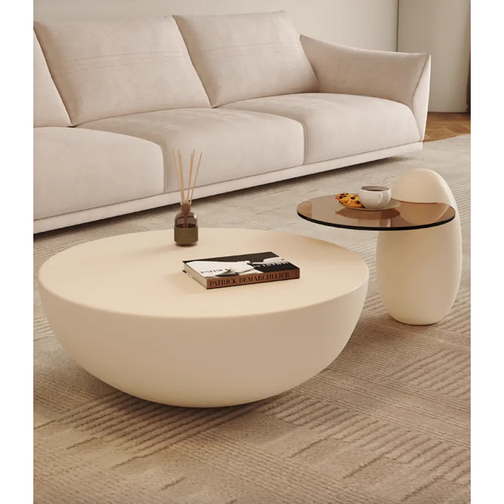 Oliver Marble Coffee Table, White｜ DC Concept