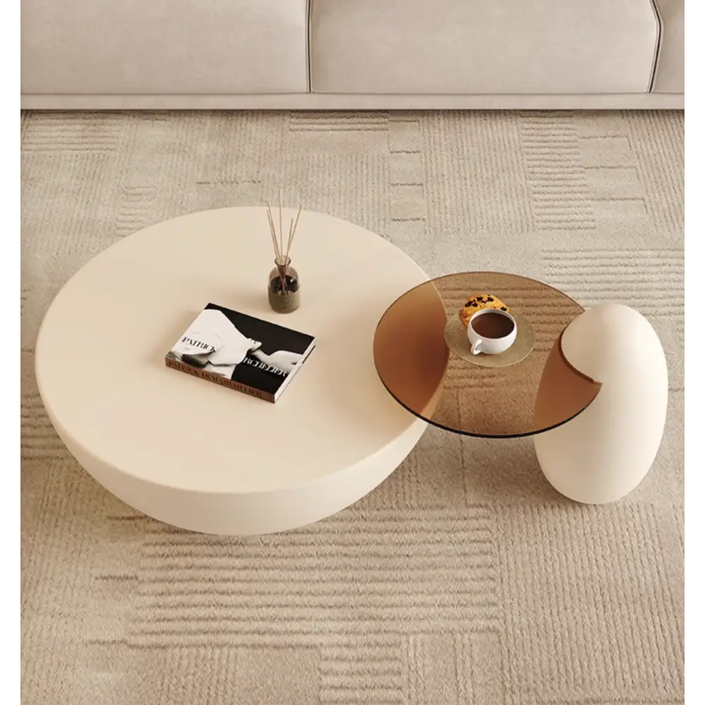Oliver Marble Coffee Table, White｜ DC Concept