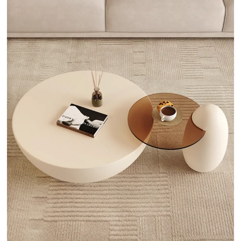 Oliver Marble Coffee Table, White｜ DC Concept