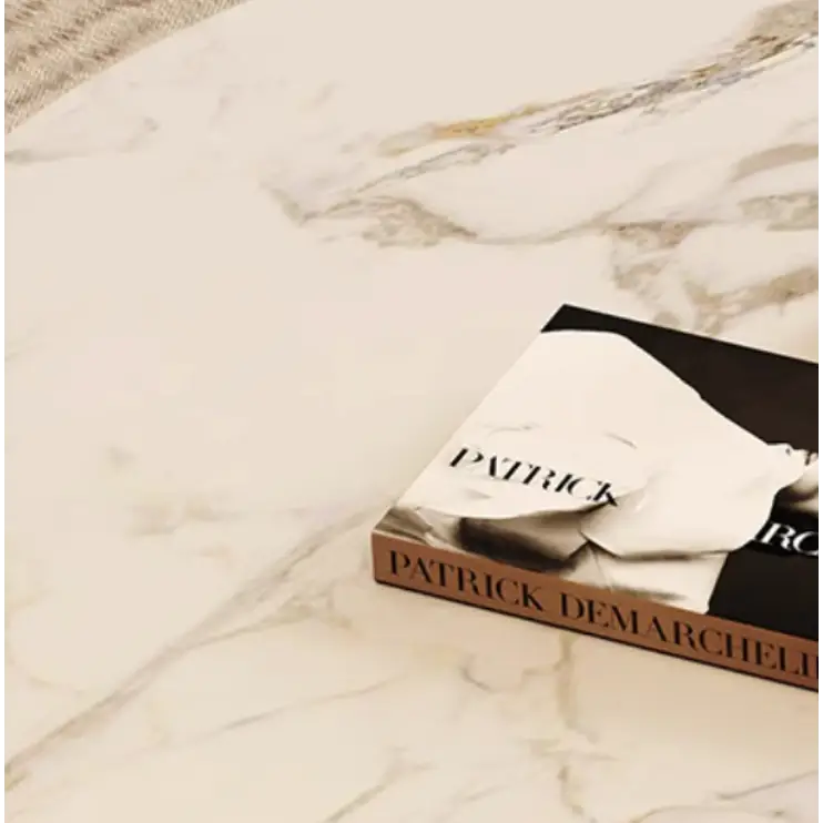 Oliver Marble Coffee Table, White｜ DC Concept