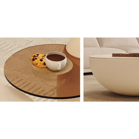 Oliver Marble Coffee Table, White｜ DC Concept