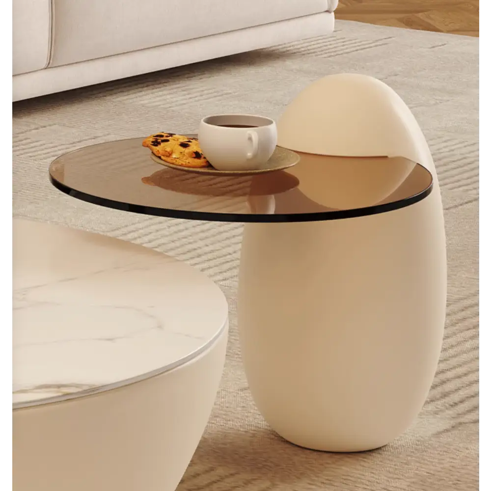 Oliver Marble Coffee Table, White｜ DC Concept