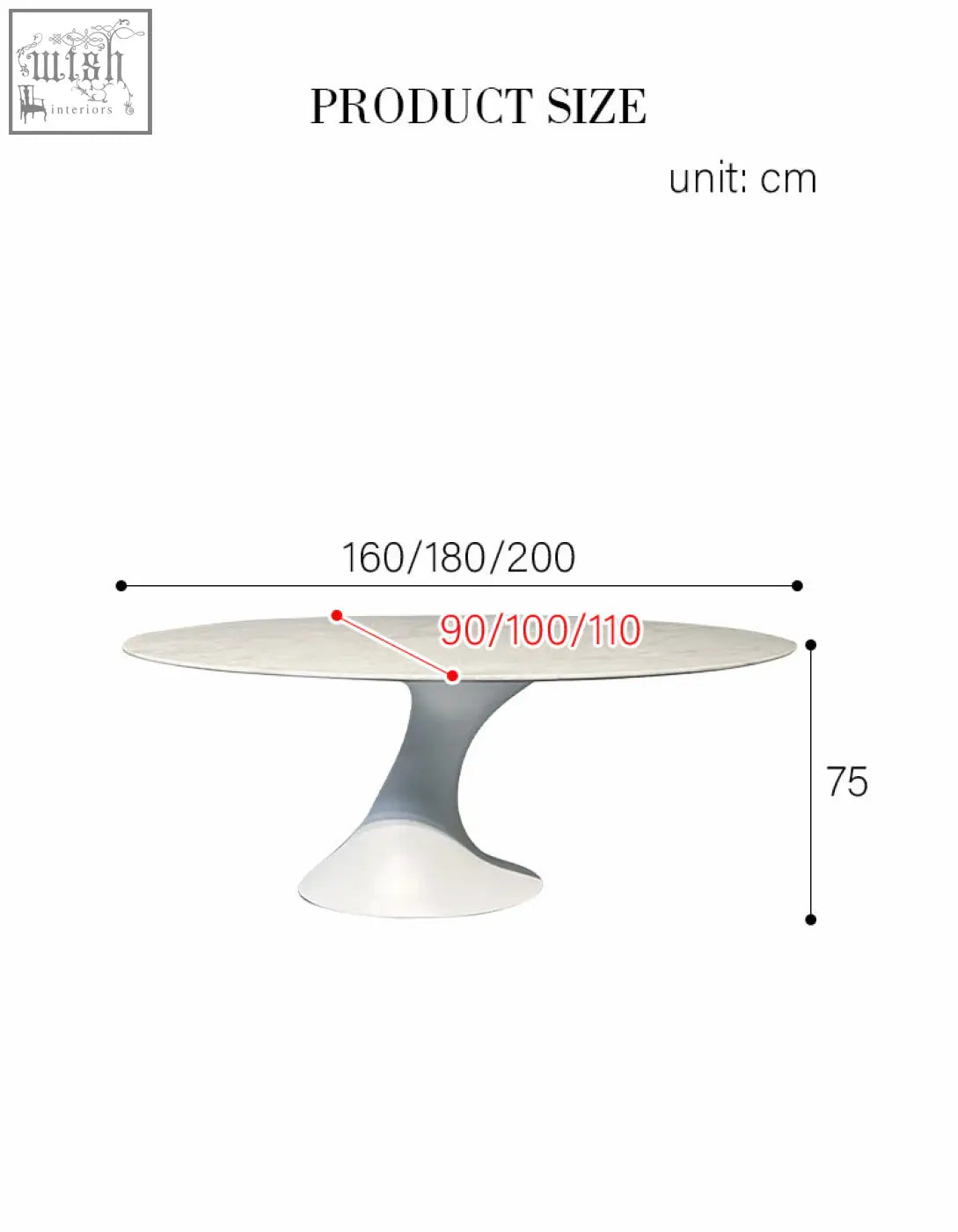 Modern white ceramic omer oval dining table with sleek sculptural pedestal base perfect for any dining room