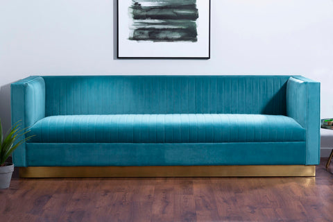 Opal 3 Seat Light Blue Sofa