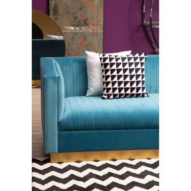 Opal 3 Seat Light Blue Sofa